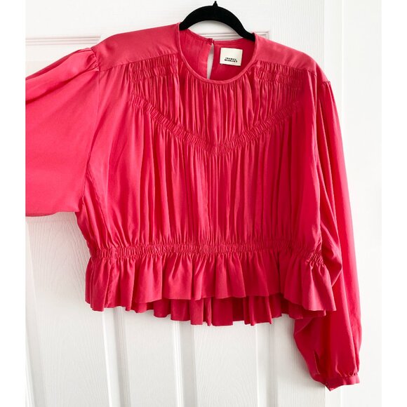 Isabel Marant "Nelino" Top in "Paradise Pink", size 42. Fits like a size 10 ish - Picture 7 of 12